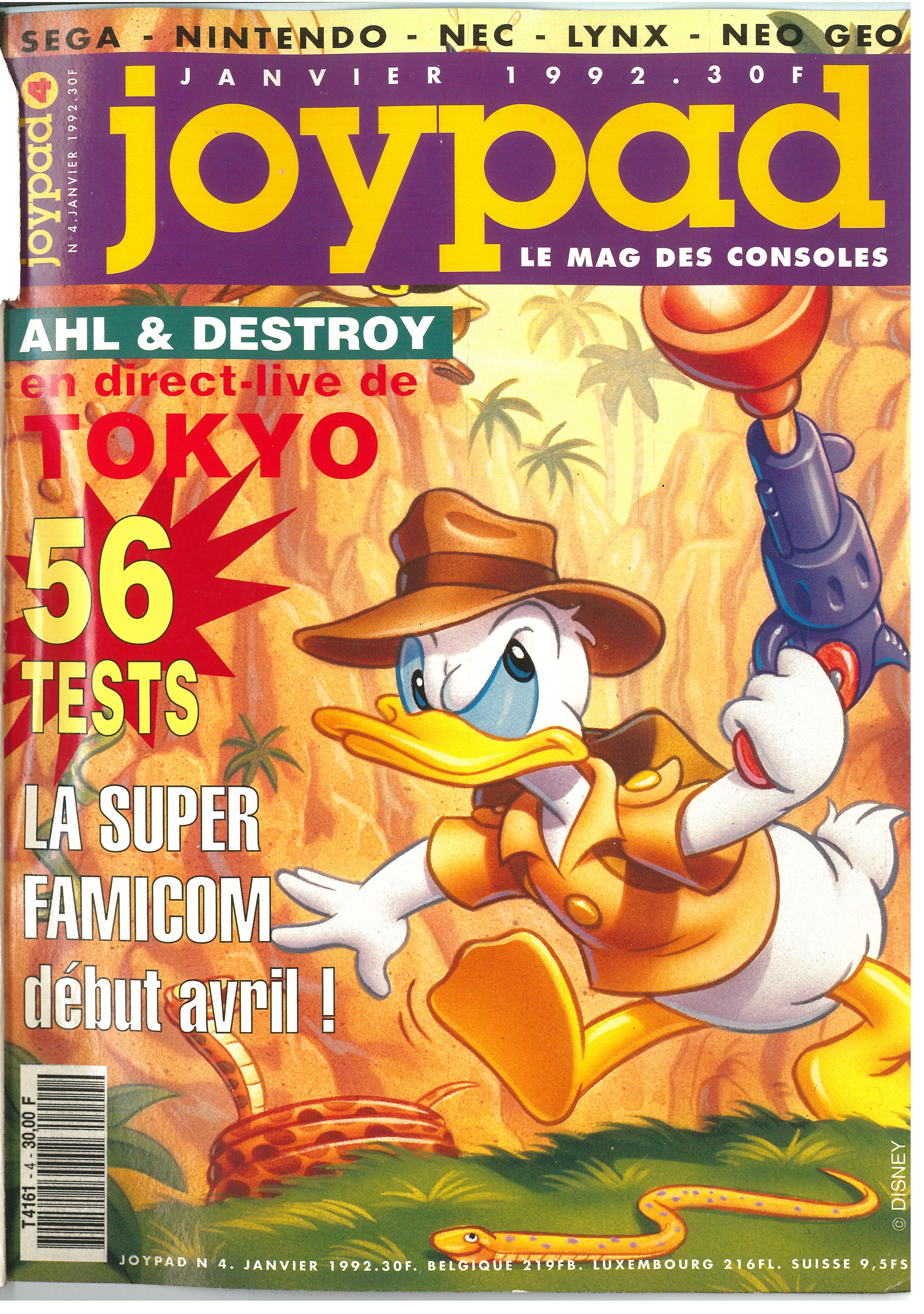 [TEST] Quackshot (Mega Drive) Joypad%204%20-%20Janvier%201992_Couv