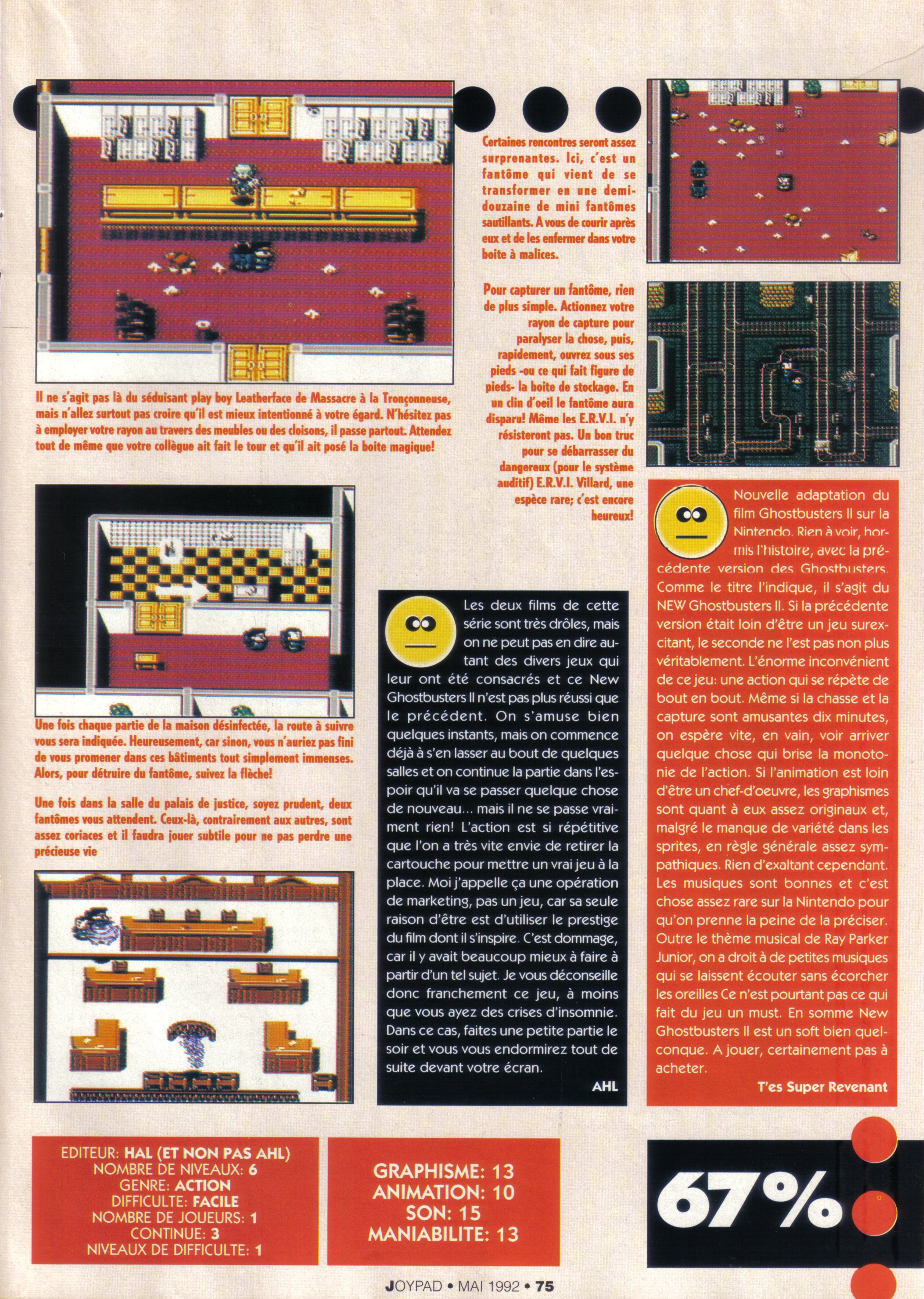 [TEST] New Ghosbusters II (Famicom) Joypad%20008%20-%20Page%20075%20%281992-05%29
