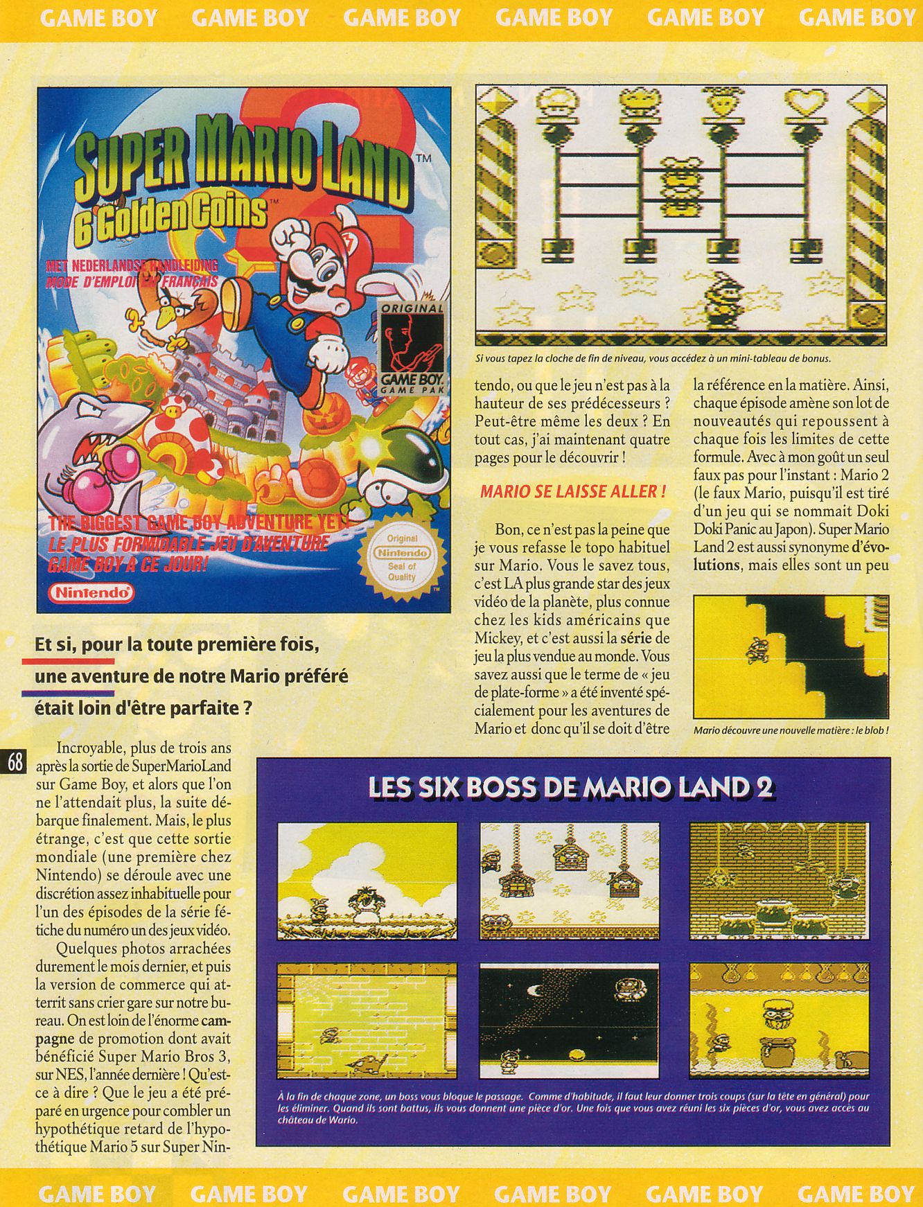 [TEST] Super Mario Land 2: 6 Golden Coins (GB) Player%20One%20026%20-%20Page%20068%20%281992-12%29