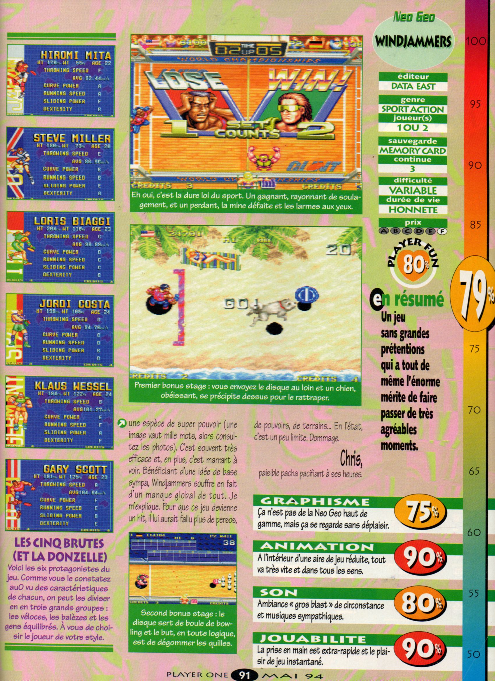 news / 2020. Windjammers 2 est en démo  - Page 2 Player%20One%20n%C2%B042%20%28Avril%201994%29%20-%20Page%20091